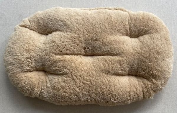 Kissen oval 46 x 27 cm Baumwoll-Mischgewebe honig